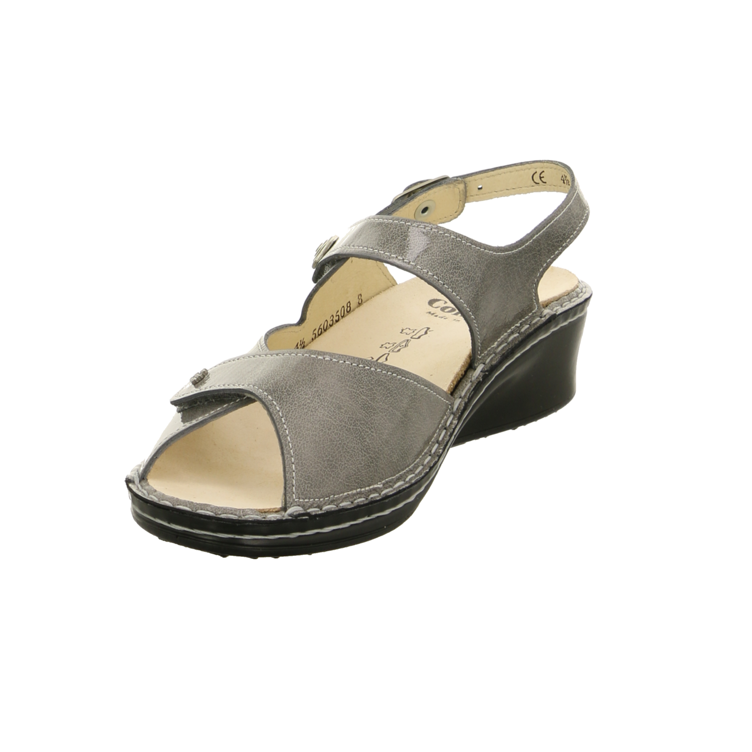 FinnComfort Comfort-Sandalette grau / dunkel-grau