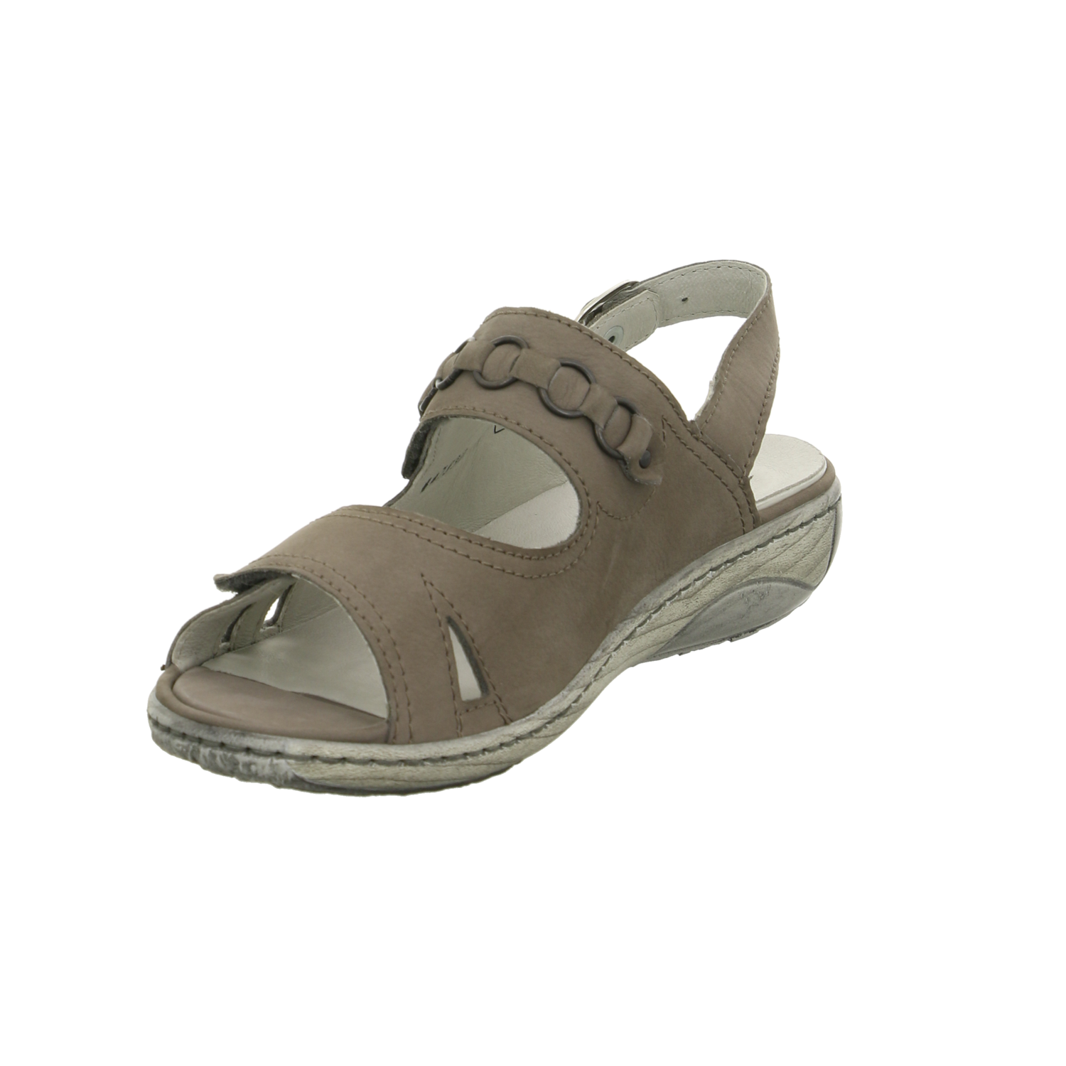 Lugina Comfort-Sandalette grau / dunkel-grau