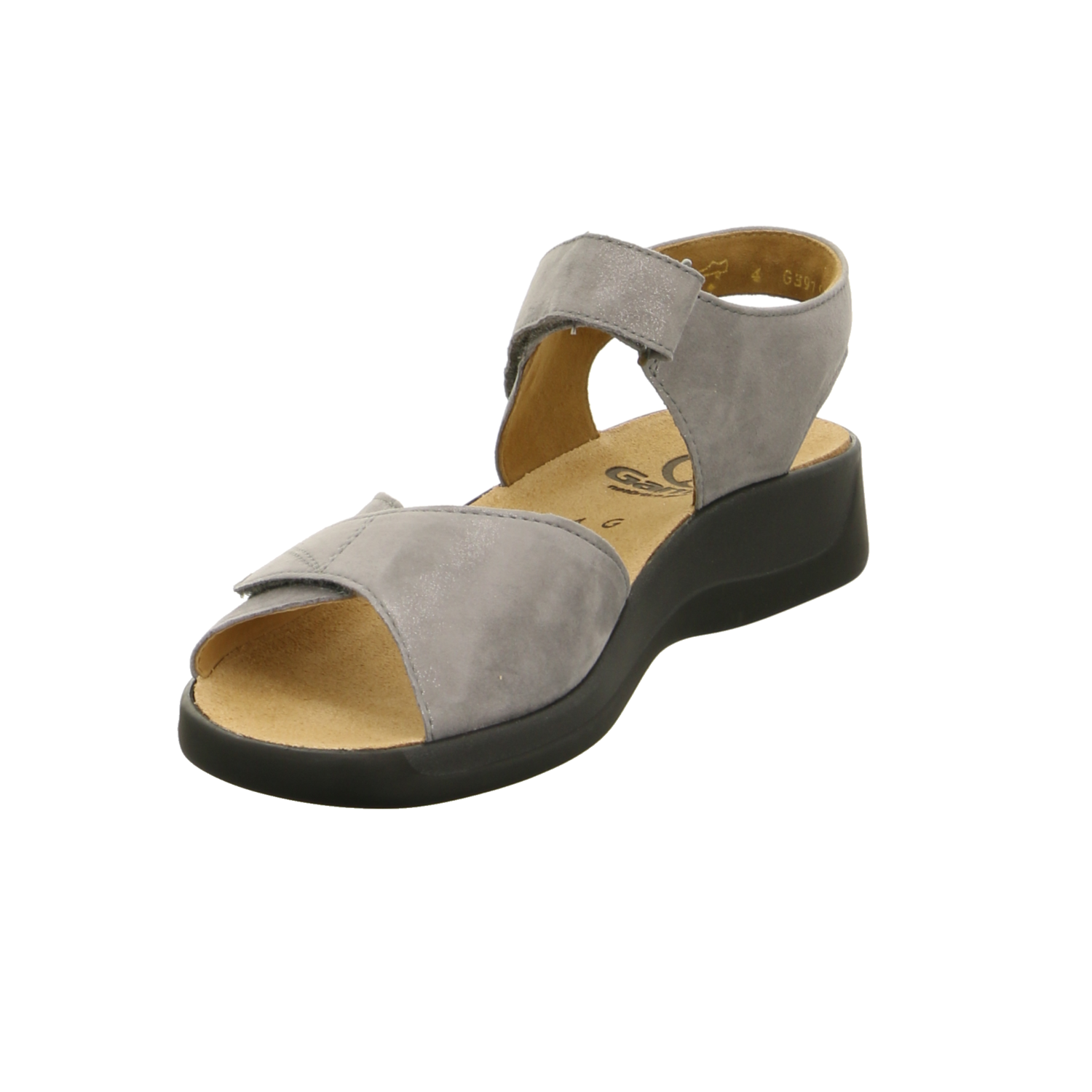 Ganter Comfort-Sandalette bis 25 mm grau / dunkel-grau