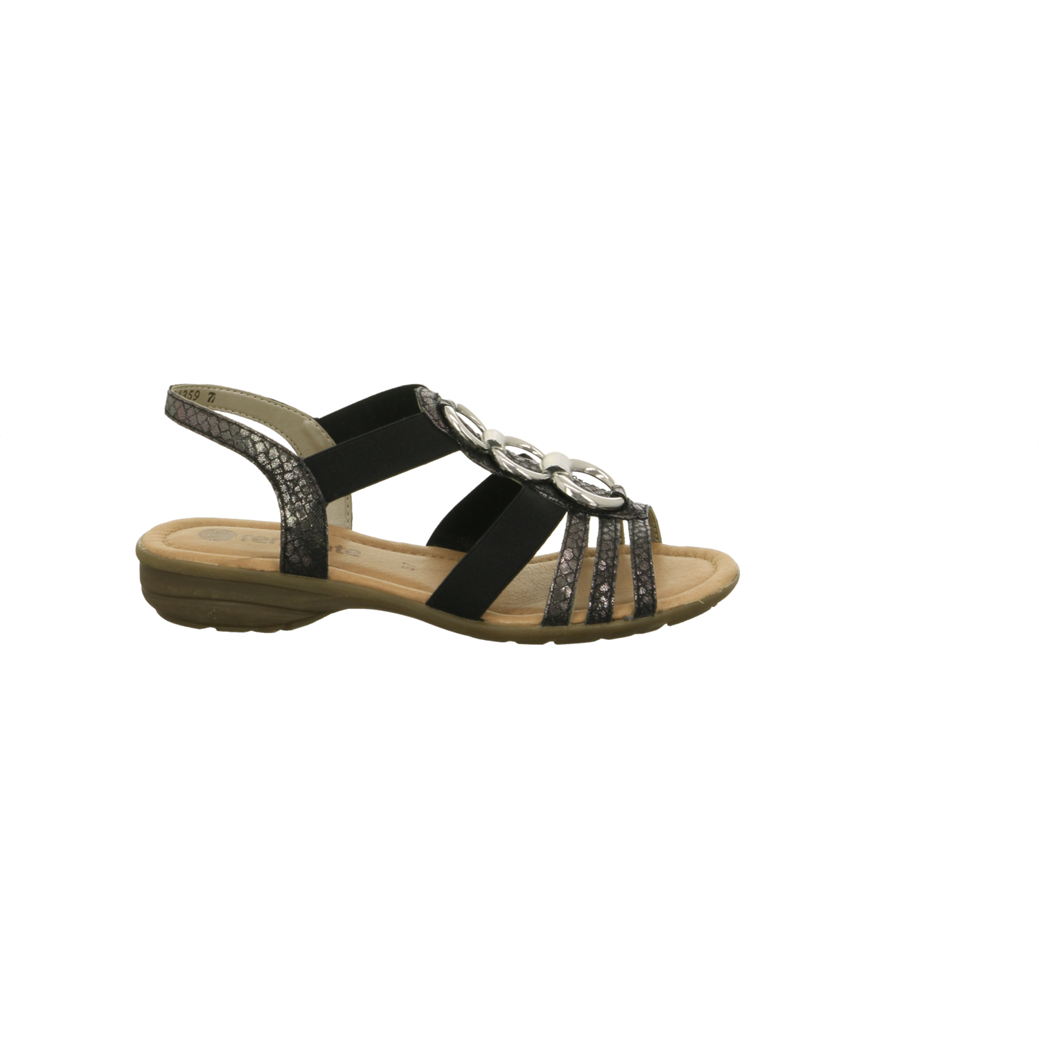 Remonte Sandalette bis 25 mm schwarz/schwarz